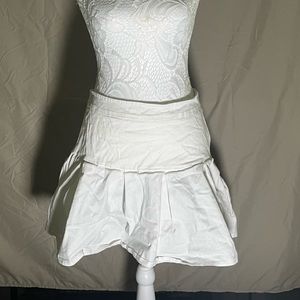 White pleated size small skirt